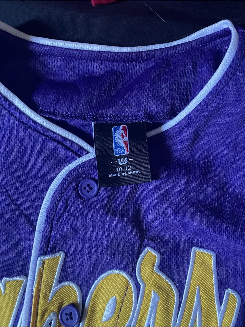 NBA Purple and Gold Button-Front Team Jersey
